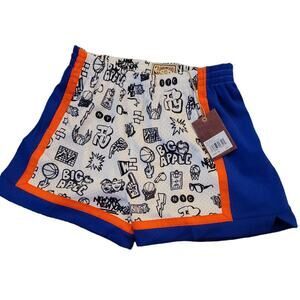 NWT MITCHELL & NESS NBA DOODLE SWINGMAN SHORTS NY KNICKS RARE! Sz XL